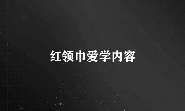 红领巾爱学内容