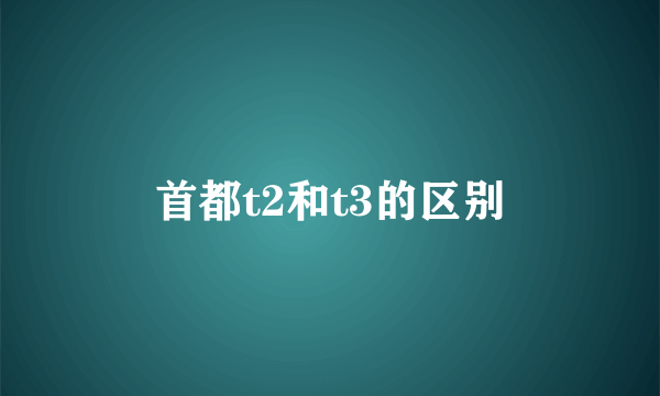 首都t2和t3的区别