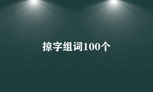 掠字组词100个
