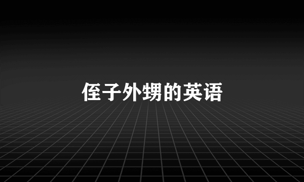 侄子外甥的英语