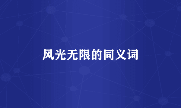 风光无限的同义词