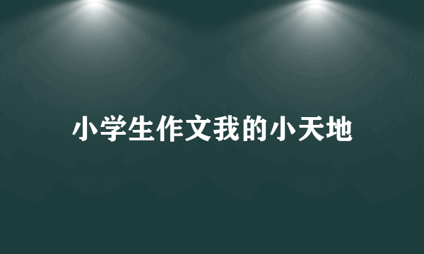 小学生作文我的小天地