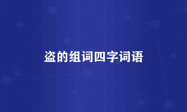 盗的组词四字词语