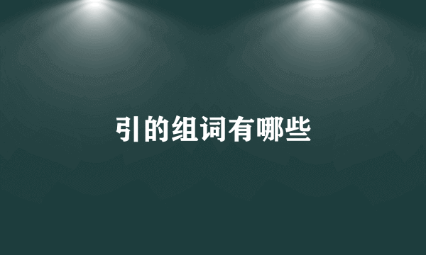 引的组词有哪些