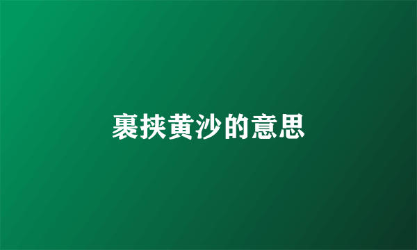 裹挟黄沙的意思