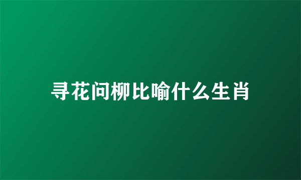 寻花问柳比喻什么生肖
