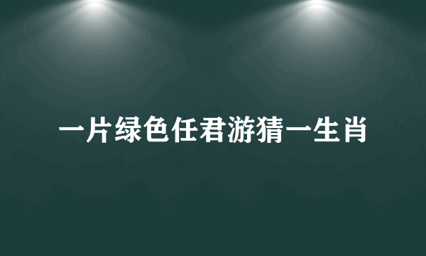一片绿色任君游猜一生肖