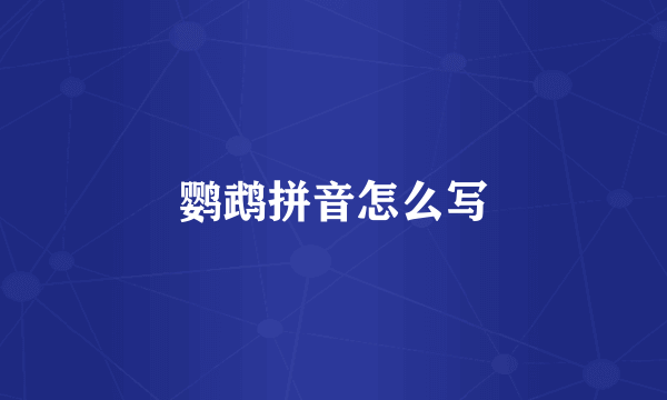 鹦鹉拼音怎么写