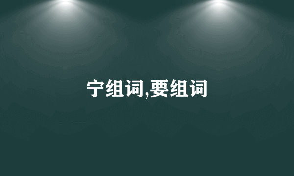 宁组词,要组词
