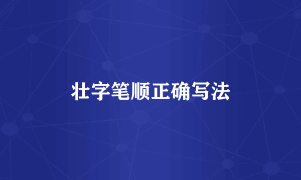壮字笔顺正确写法
