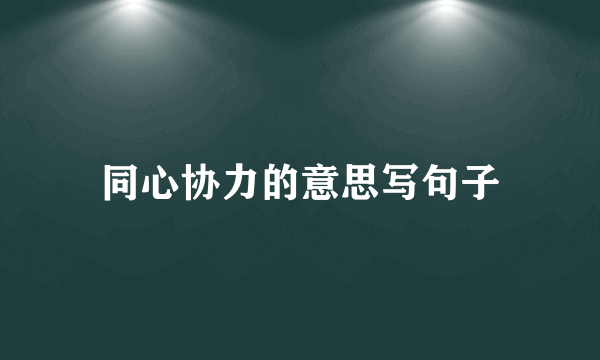同心协力的意思写句子