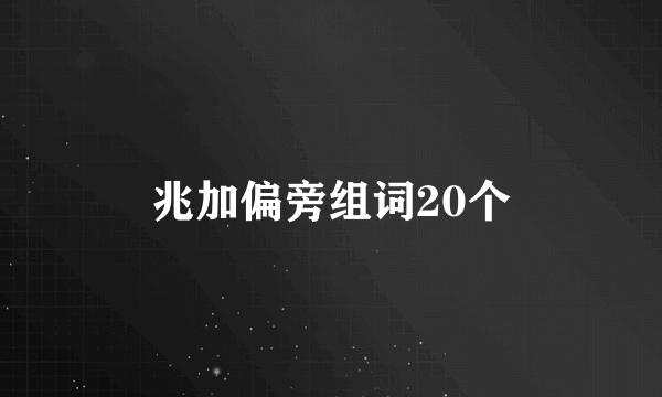 兆加偏旁组词20个