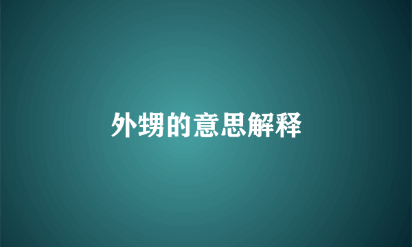 外甥的意思解释
