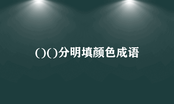()()分明填颜色成语