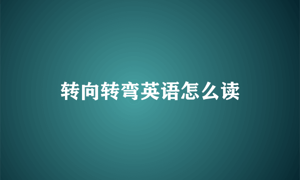 转向转弯英语怎么读