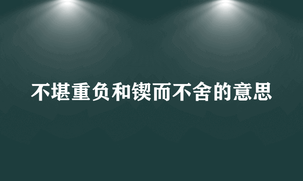 不堪重负和锲而不舍的意思