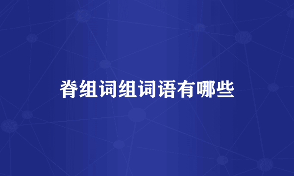 脊组词组词语有哪些