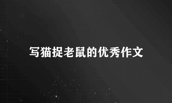 写猫捉老鼠的优秀作文