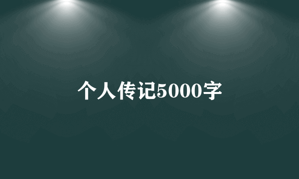 个人传记5000字