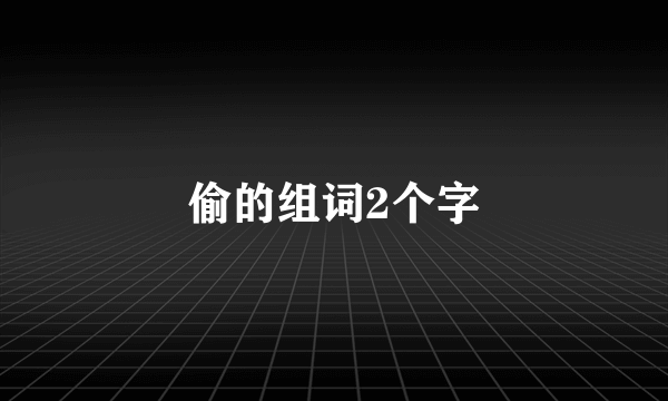 偷的组词2个字