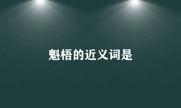 魁梧的近义词是