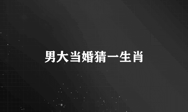 男大当婚猜一生肖