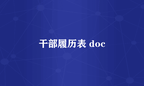 干部履历表 doc