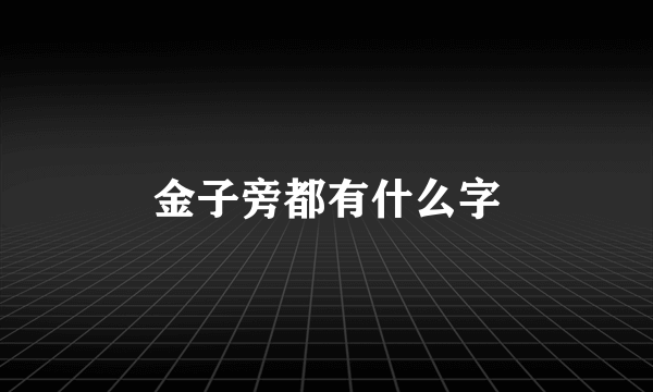 金子旁都有什么字