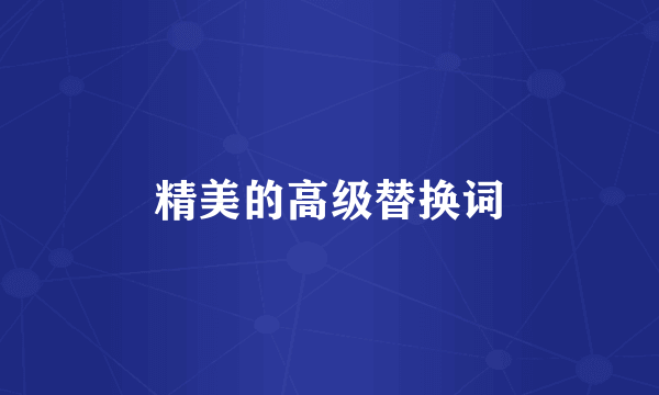 精美的高级替换词