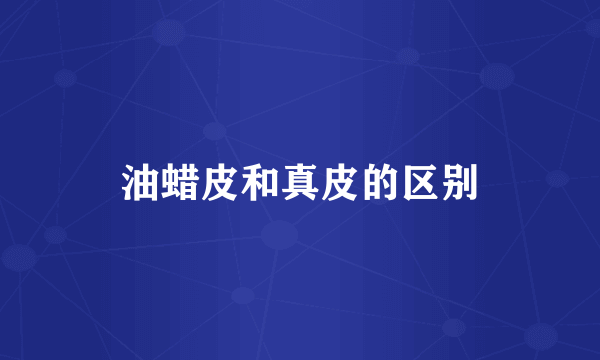 油蜡皮和真皮的区别