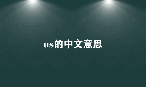 us的中文意思