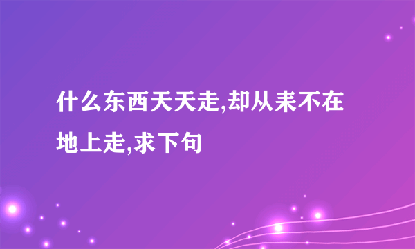 什么东西天天走,却从耒不在地上走,求下句