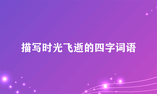 描写时光飞逝的四字词语