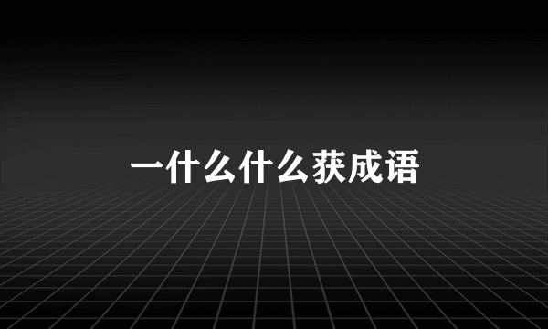 一什么什么获成语
