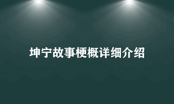 坤宁故事梗概详细介绍