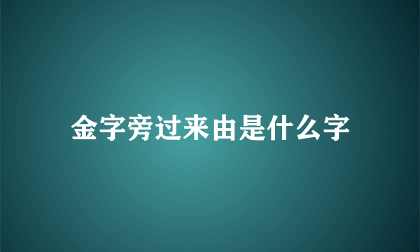 金字旁过来由是什么字