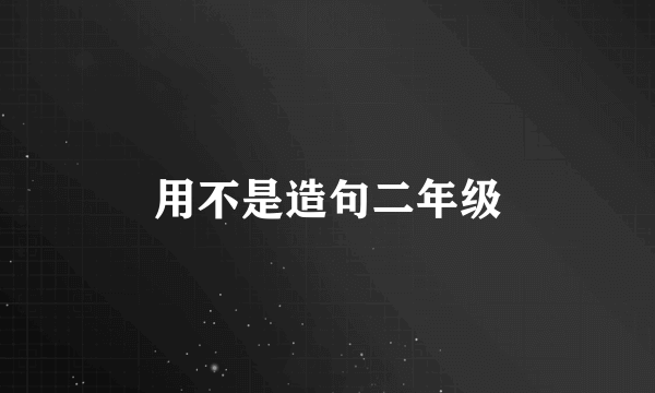 用不是造句二年级