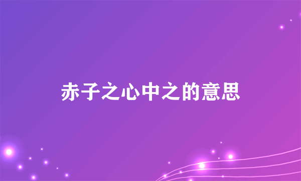 赤子之心中之的意思