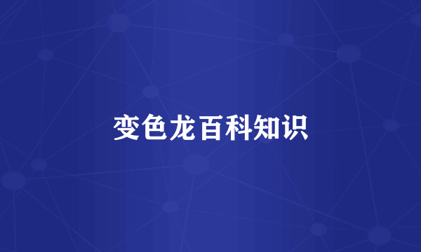 变色龙百科知识