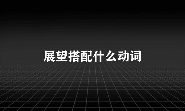 展望搭配什么动词