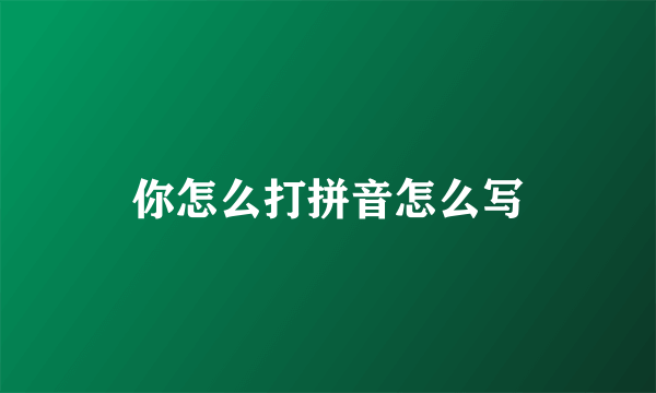 你怎么打拼音怎么写