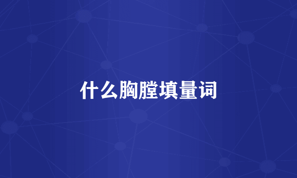 什么胸膛填量词