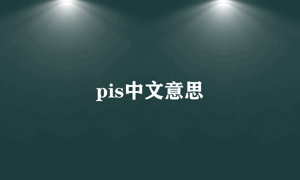 pis中文意思