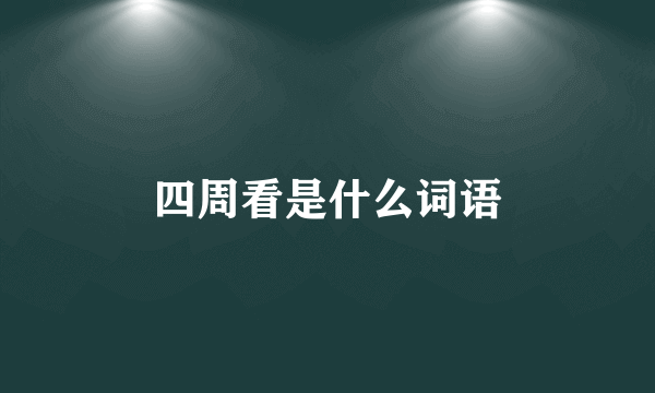 四周看是什么词语
