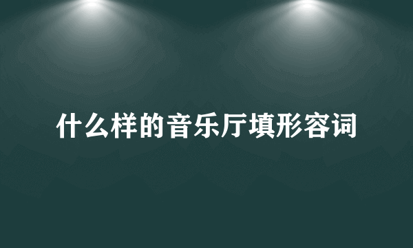 什么样的音乐厅填形容词