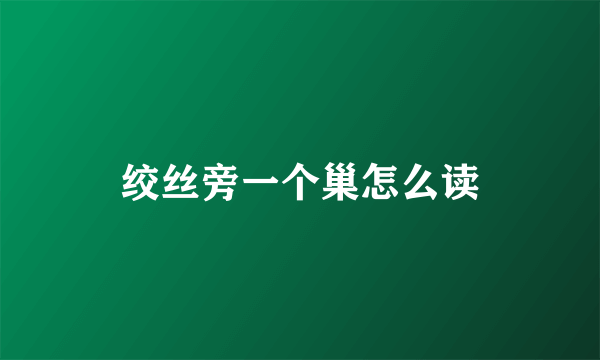 绞丝旁一个巢怎么读