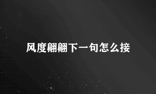 风度翩翩下一句怎么接