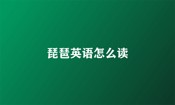 琵琶英语怎么读