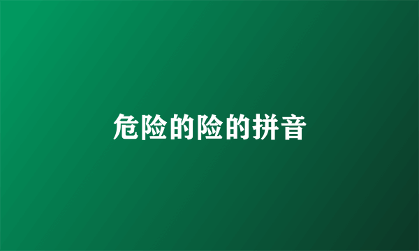 危险的险的拼音
