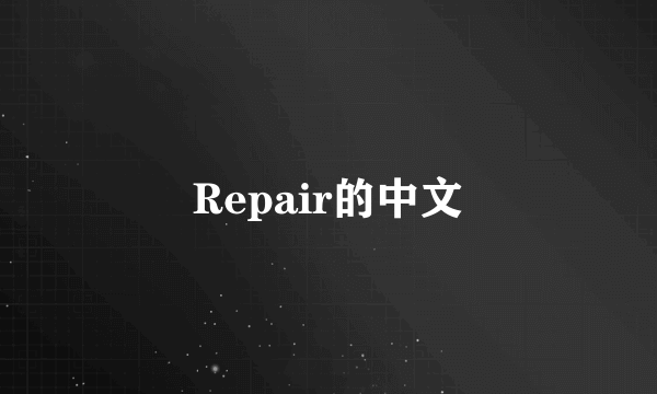 Repair的中文